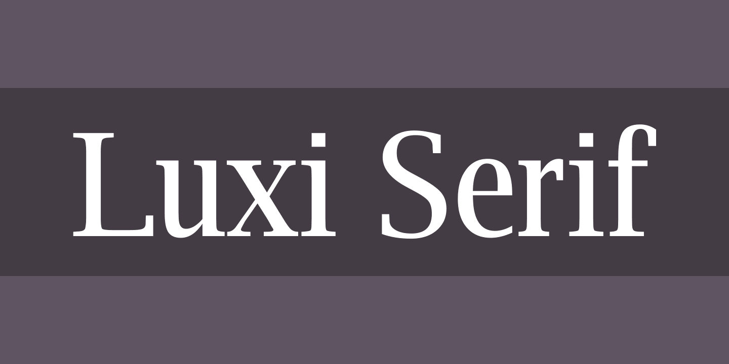 Пример шрифта Luxi Serif